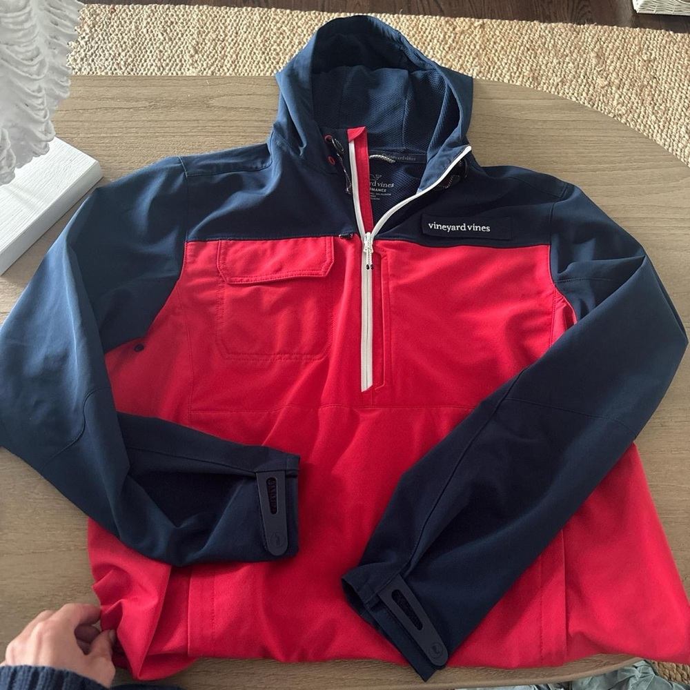 Vineyard Vines Red and Navy Performance Jacket